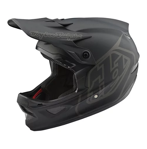 Troy Lee Designs D3 Fiberlite Helmet - Mono Black 1 Troy Lee Designs D3 Fiberlite Helmet - Mono Black